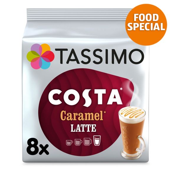 Tassimo Costa Caramel Latte Coffee Pods X8 271.2g